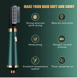 US Hair Blow Dryer Volumizer Straightener Curler Comb Hot Air Brush 3 in 1 NEW