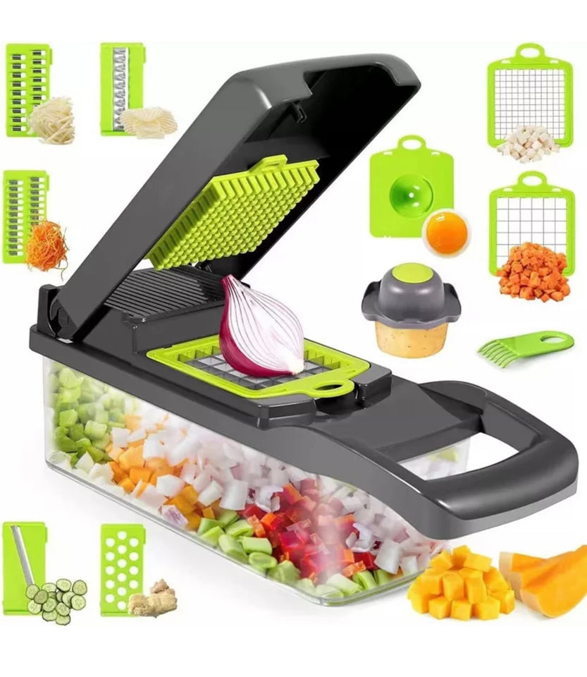 12 In 1 Vegetable Salad Fruit Peeler Cutter Slicer Dicer Chopper Kitchen Tools