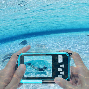 48MP Waterproof Dual Screen HD 1080 Camera for Snorkeling Kids Pool Underwater